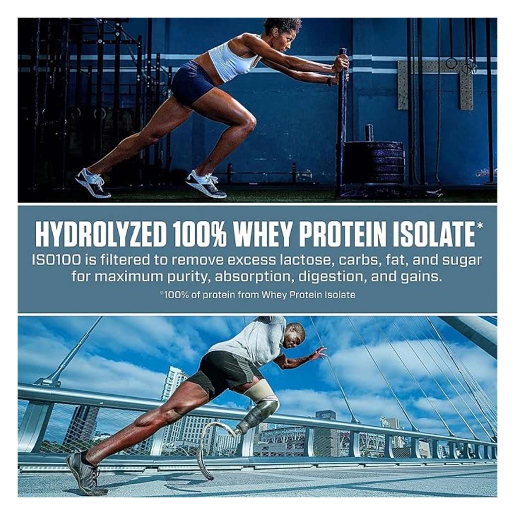 Dymatize ISO 100 Gourmet Vanilla Hydrolyzed Whey Protein Powder 3lb