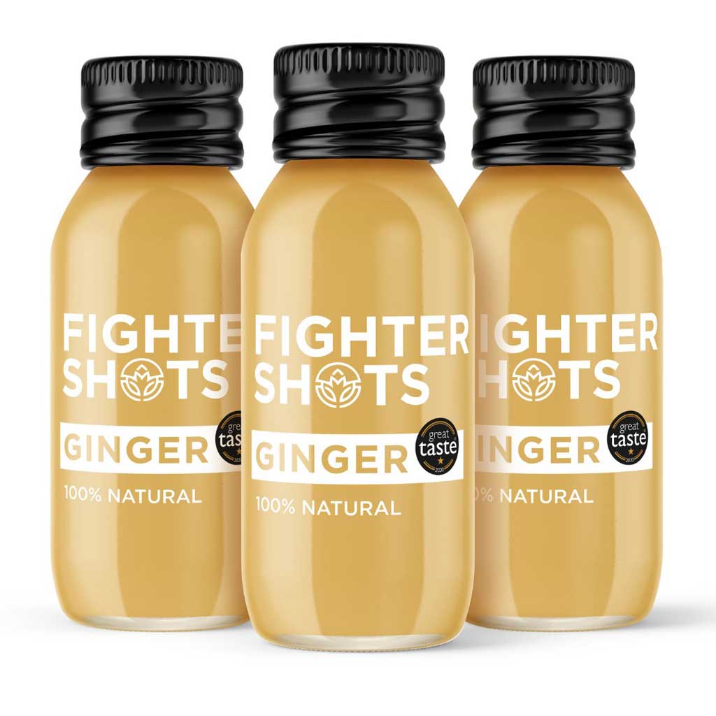 Fighter Shots Cold Pressed Ginger Shots 60ml, Pack of 12's