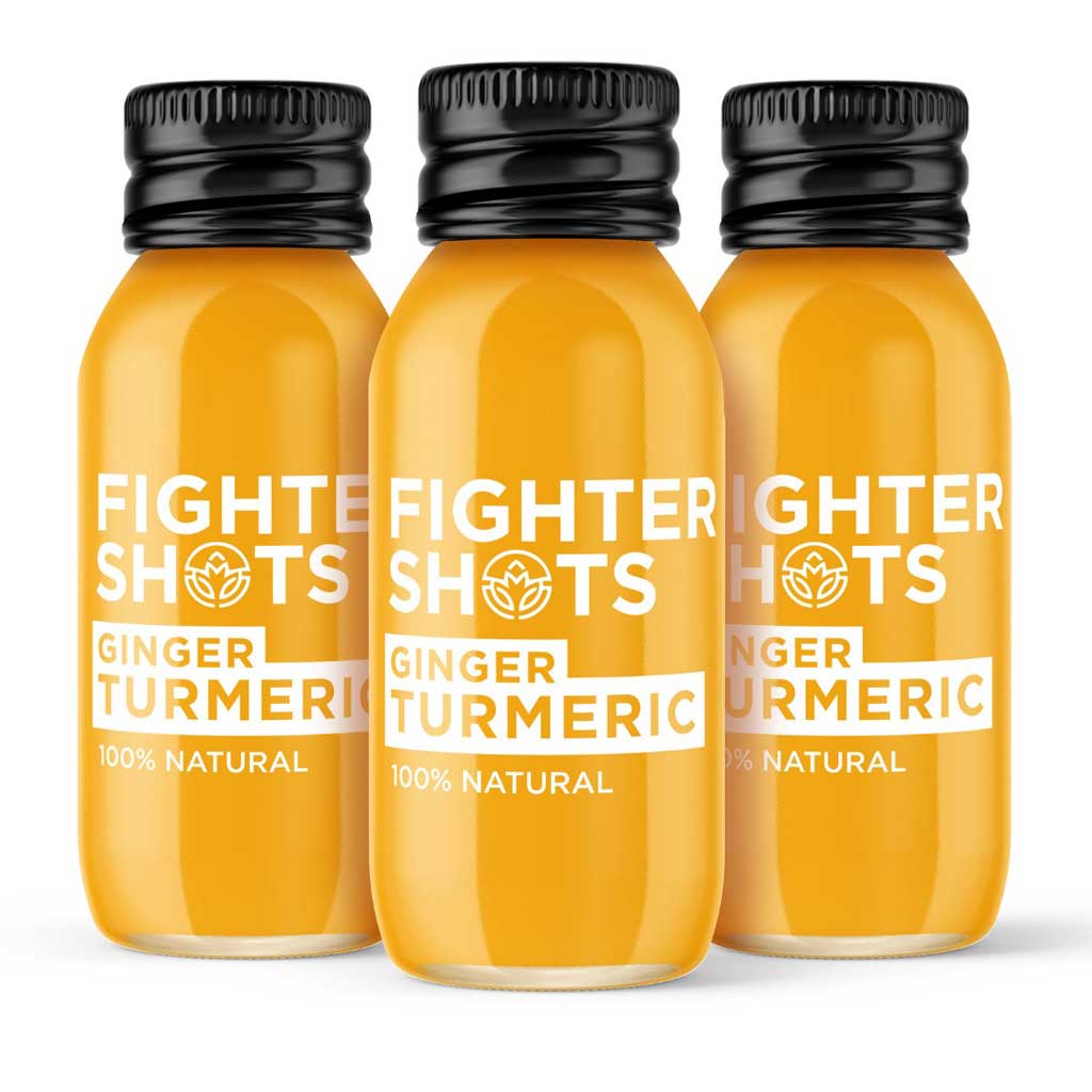 Fighter Shots Ginger & Turmeric Shots 60ml, Pack of 12's