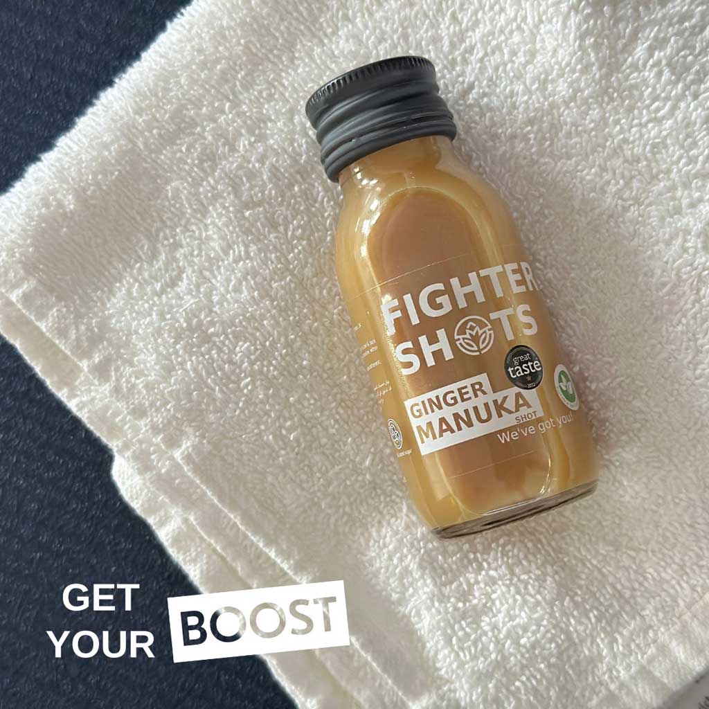 Fighter Shots Ginger & Manuka Honey Shots 60ml, Pack of 12's