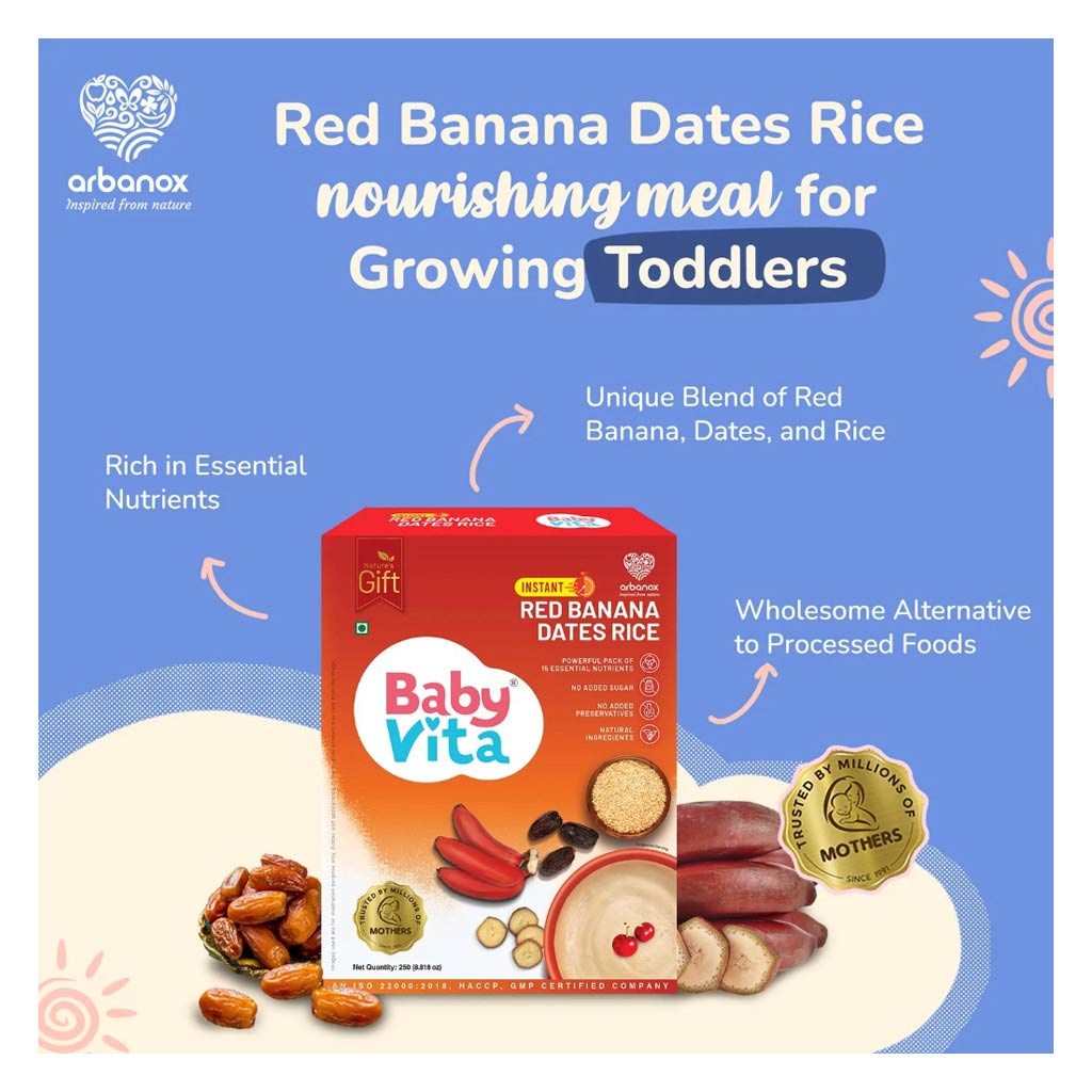Babyvita Instant Red Banana Dates Rice Mix Powder 300g