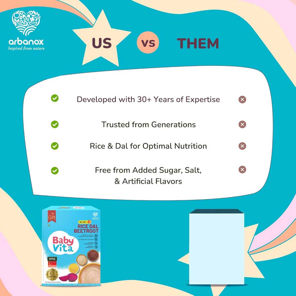 Babyvita Instant Rice Daal Beetroot Mix Powder 300g