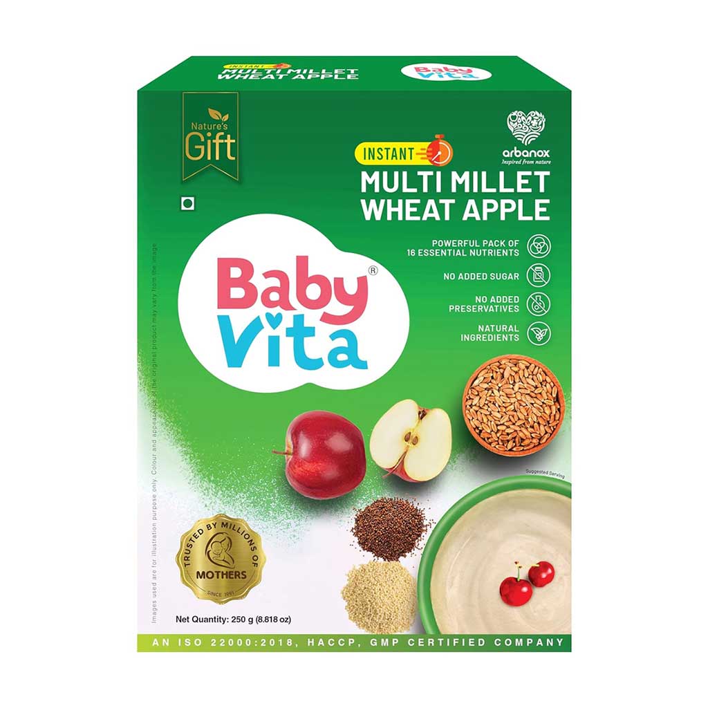 Babyvita Instant Multimillet Wheat Apple Powder 300g