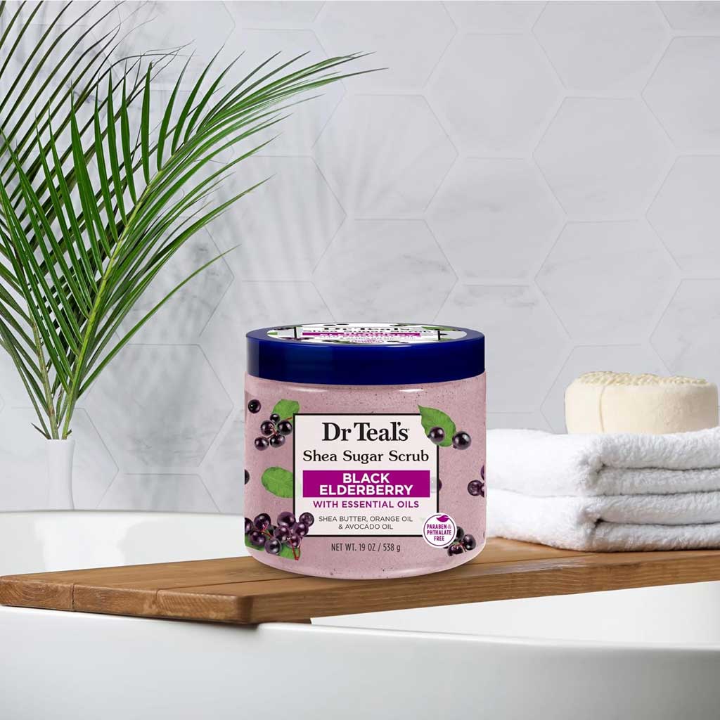 Dr Teal's Shea Sugar Black Elderberry Body Scrub 538g