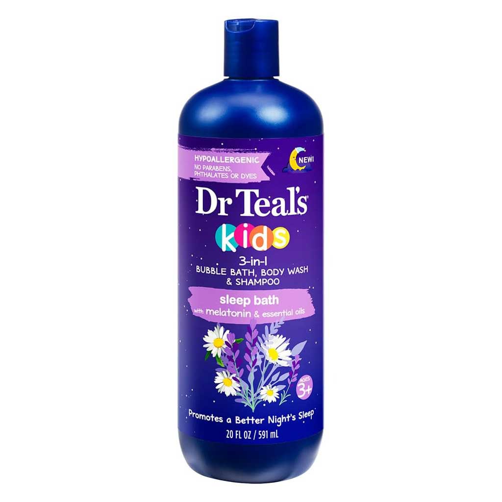 Dr Teal's Kids 3-in-1 Bubble Bath, Body Wash & Shampoo 591ml