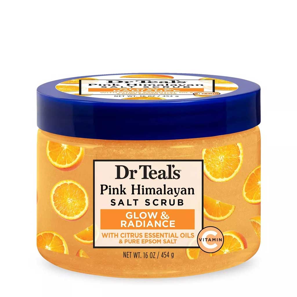 Dr Teal’s Pink Himalayan Glow & Radiance Salt Scrub 454g