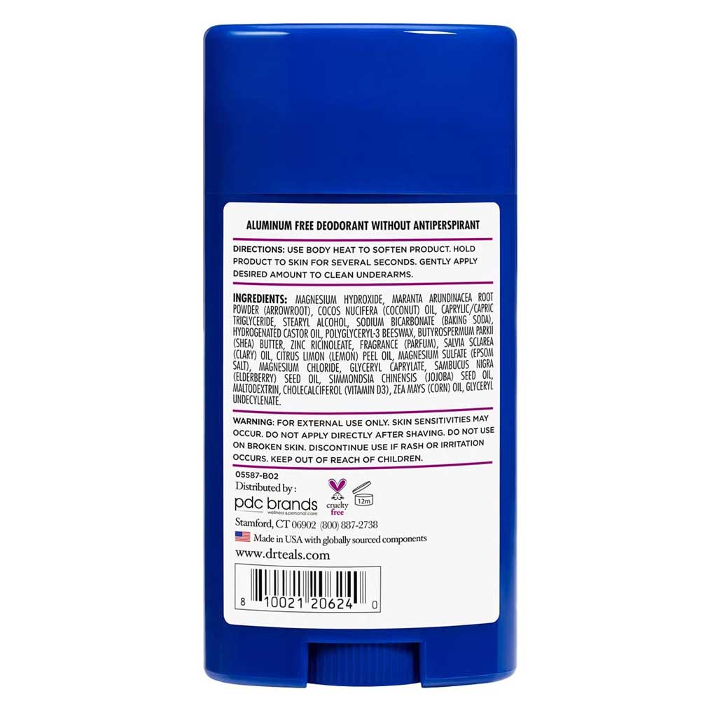 Dr Teal's Magnesium + Elderberry & Vitamin D Deodorant Stick 75g