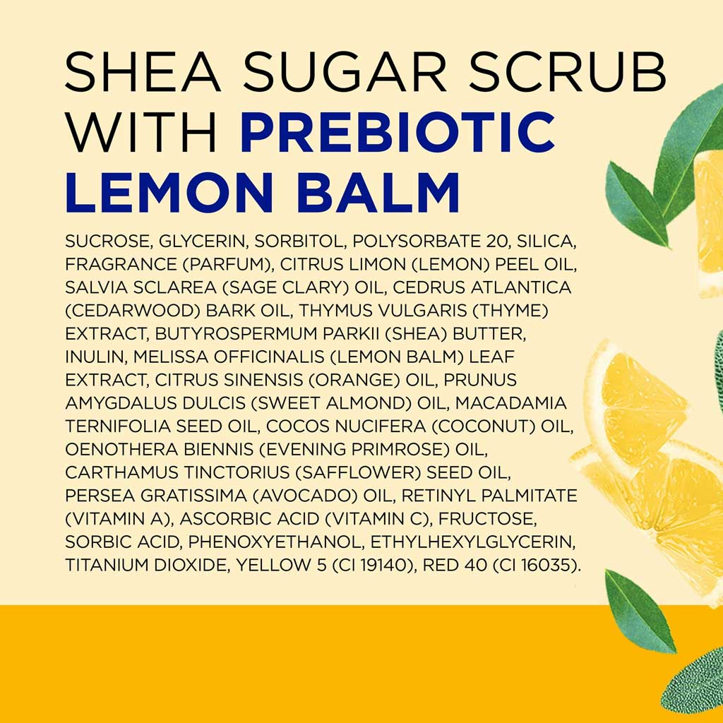 Dr Teal's Shea Sugar Prebiotic Lemon Balm Body Scrub 538g
