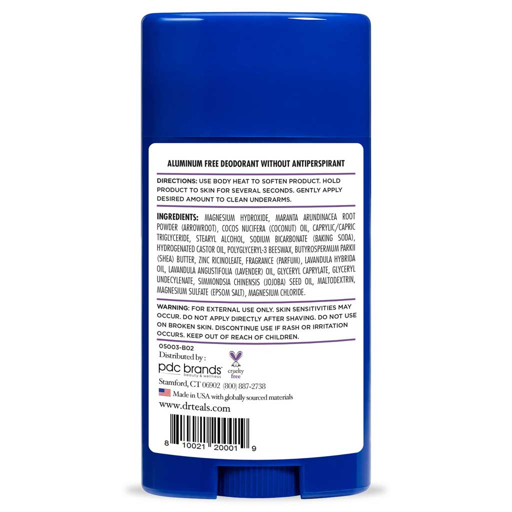 Dr Teal's Magnesium + Lavender Vanilla Deodorant 75g