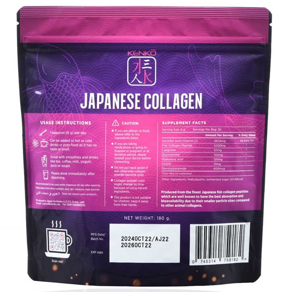 Kenko Japanese Fish Collagen With Hyaluronic Acid 180g