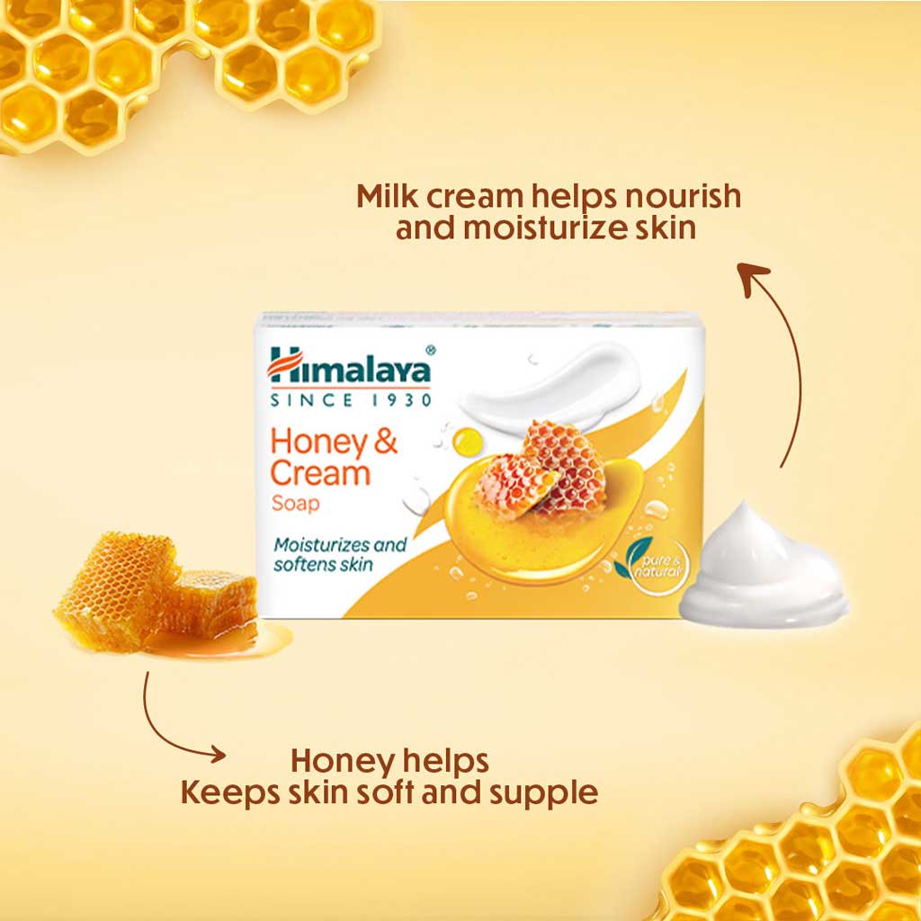 Himalaya Cream & Honey Nourishing Soap 125g, Pack of 6