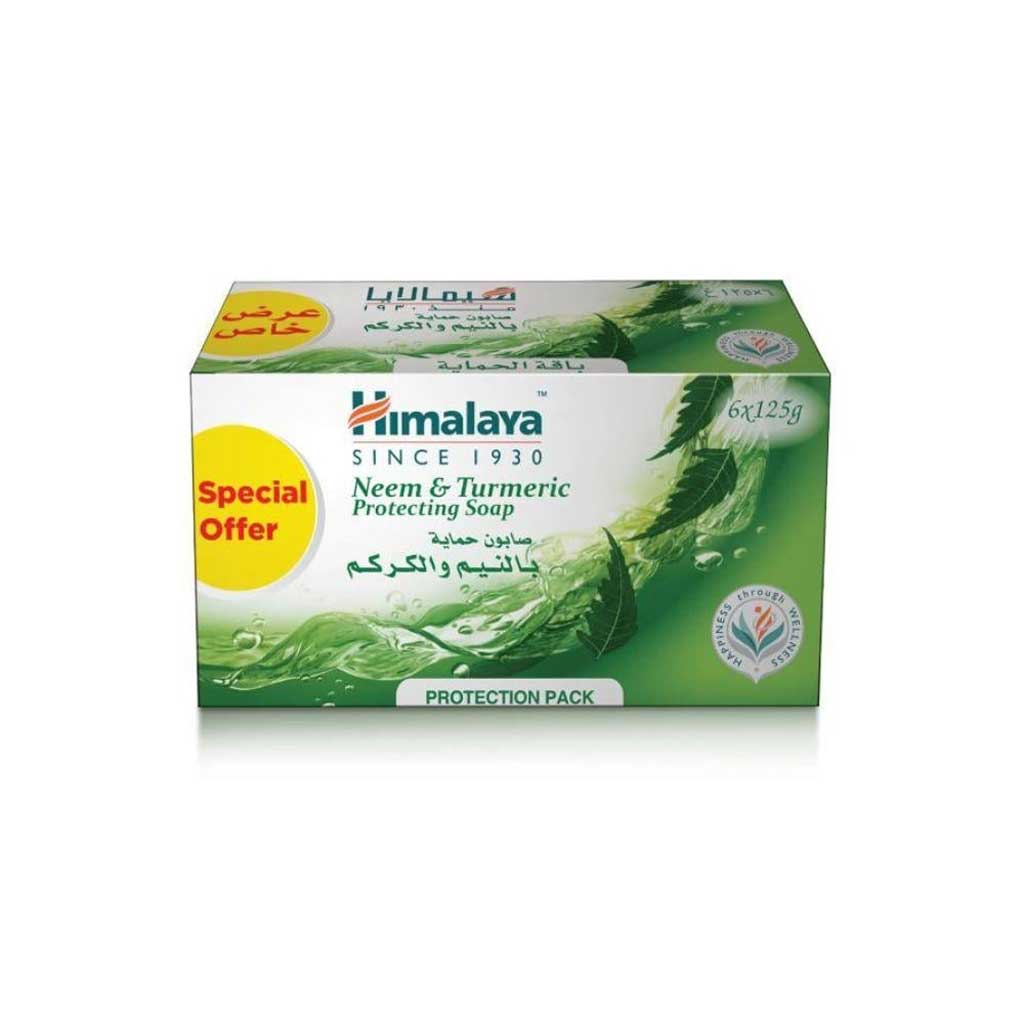 Himalaya Neem & Turmeric Protecting Soap 125g, Pack of 6