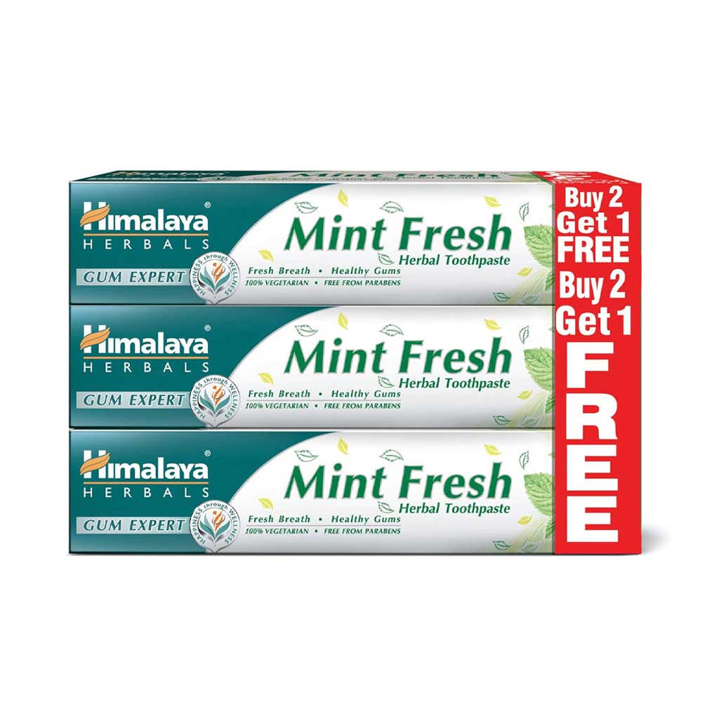 Himalaya Mint Fresh Herbal Toothpaste 100ml, Pack of 3