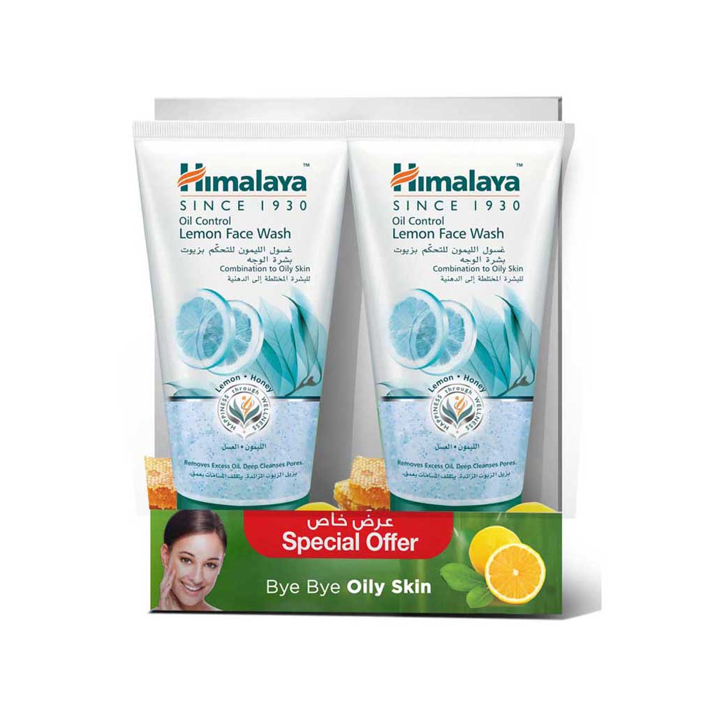 Himalaya Oil Control Lemon Face Wash 150ml, Pack of 2