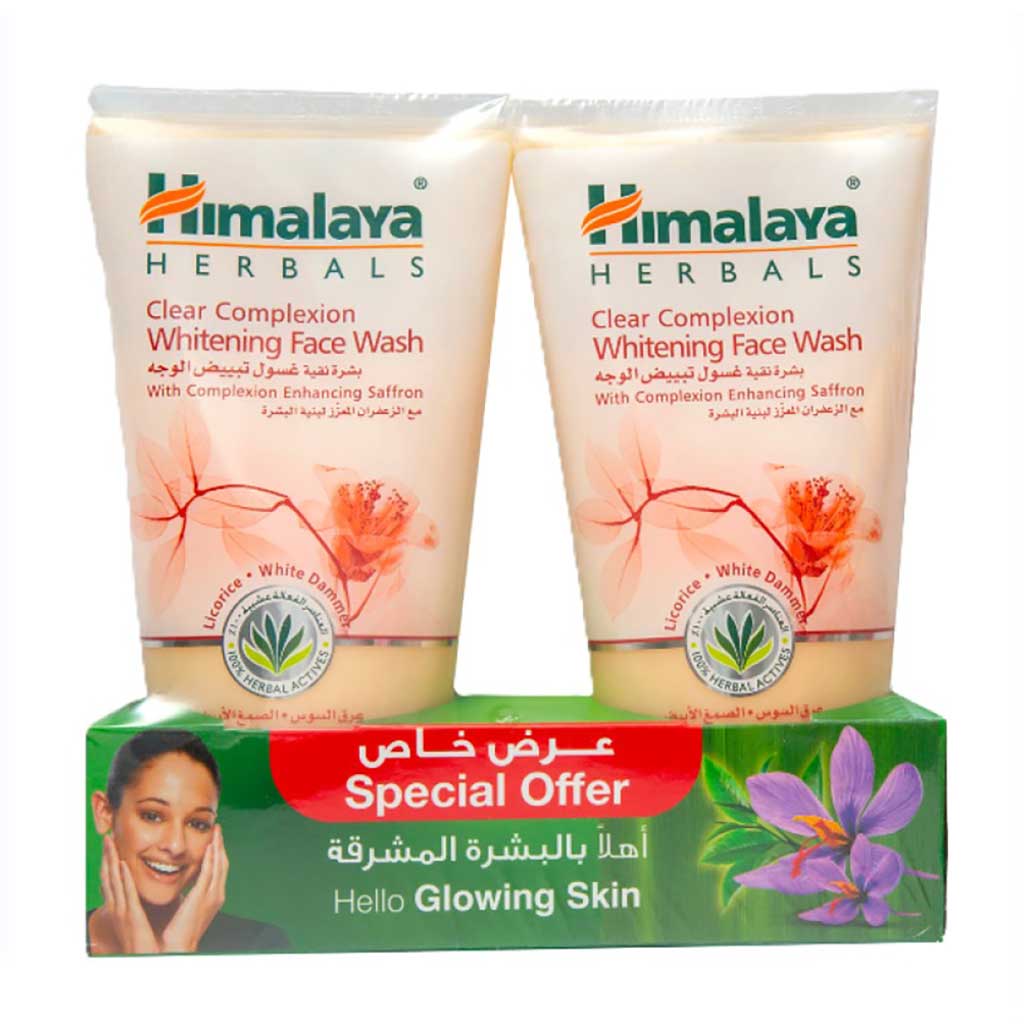 Himalaya Clear Complexion Whitening Face Wash 150ml, Pack of 2