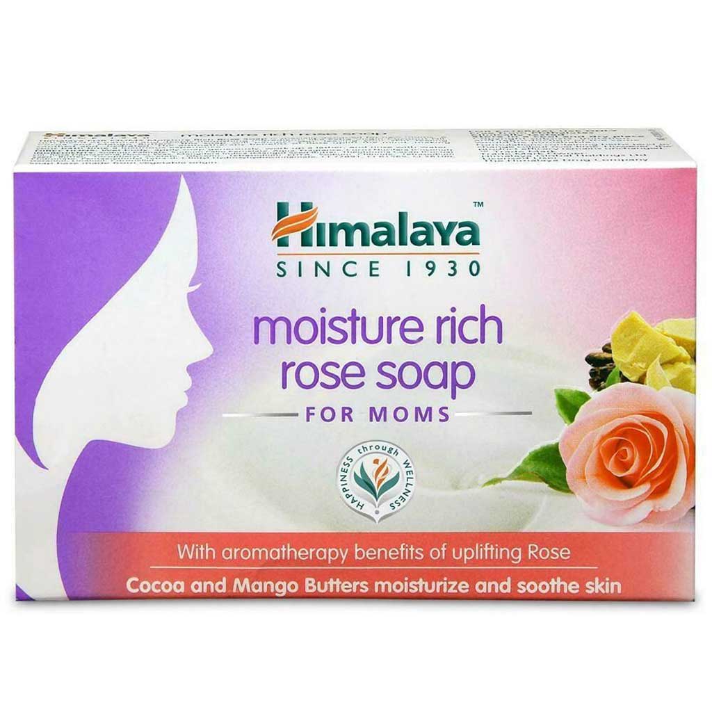 Himalaya Moisture Rich Rose Soap 125g, Pack of 6