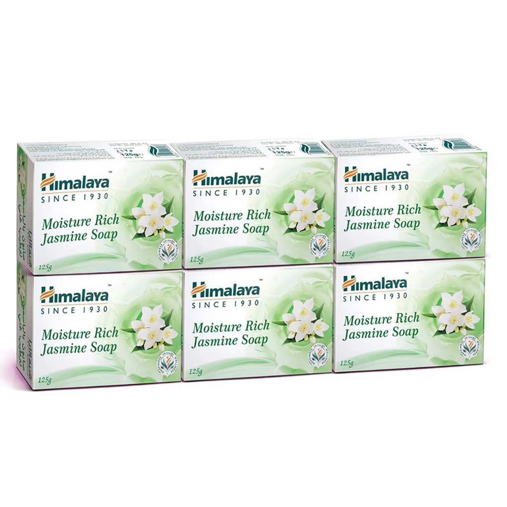 Himalaya Moisture Rich Jasmine Soap 125g, Pack of 6
