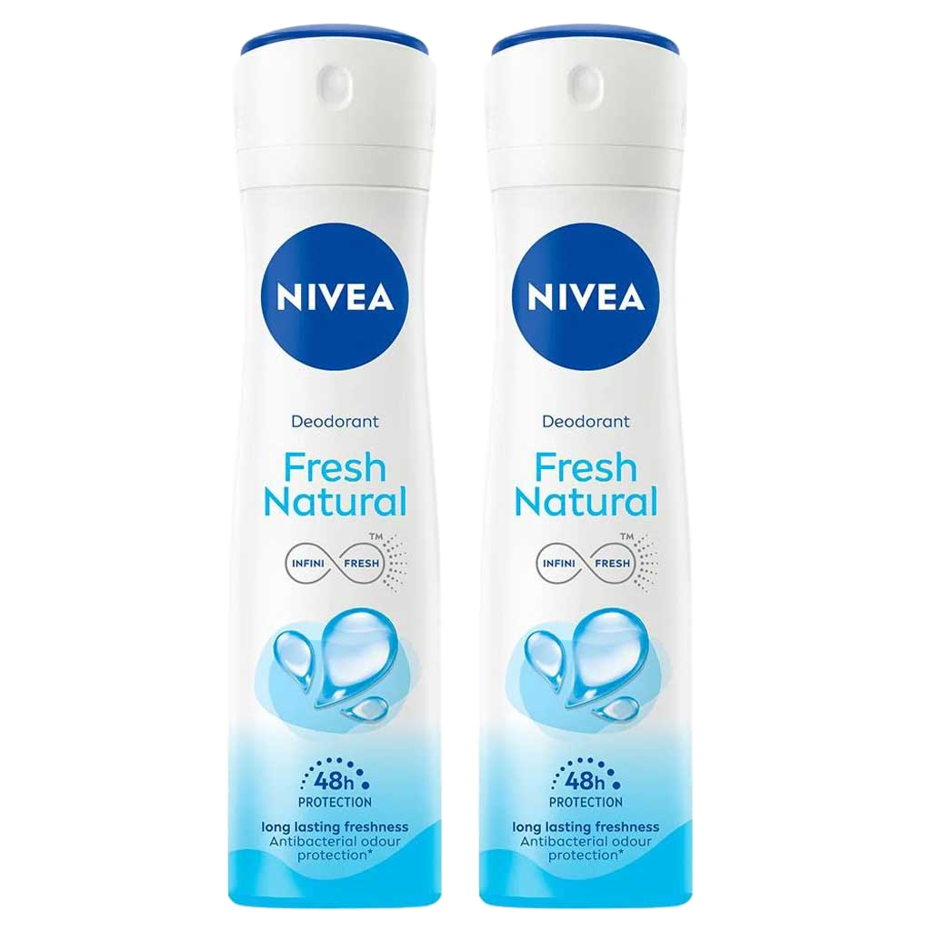Nivea Women Fresh Natural Deo Spray 150ml, Pack of 2