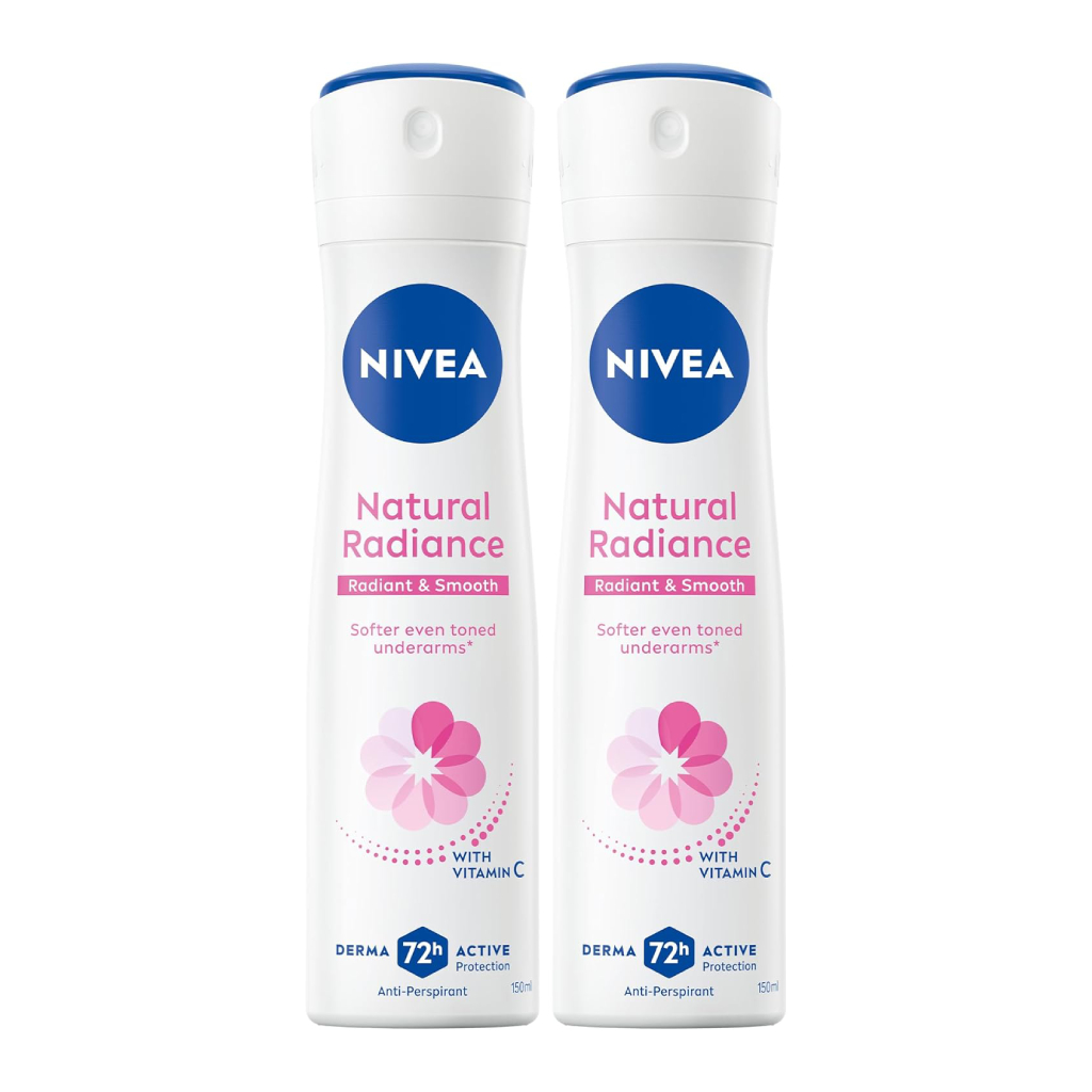 Nivea Women Natural Radiance Deo Spray 150ml, Pack of 2