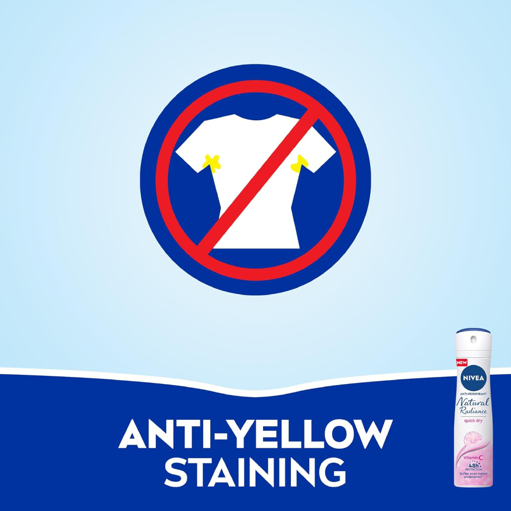 Nivea Women Natural Radiance Deo Spray 150ml, Pack of 2