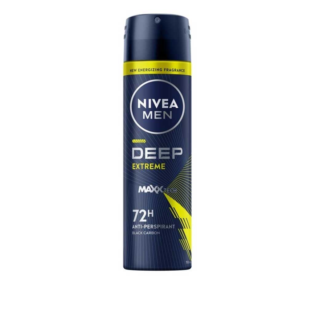 Nivea Men Deep Extreme Deo Spray 150ml, Pack of 2