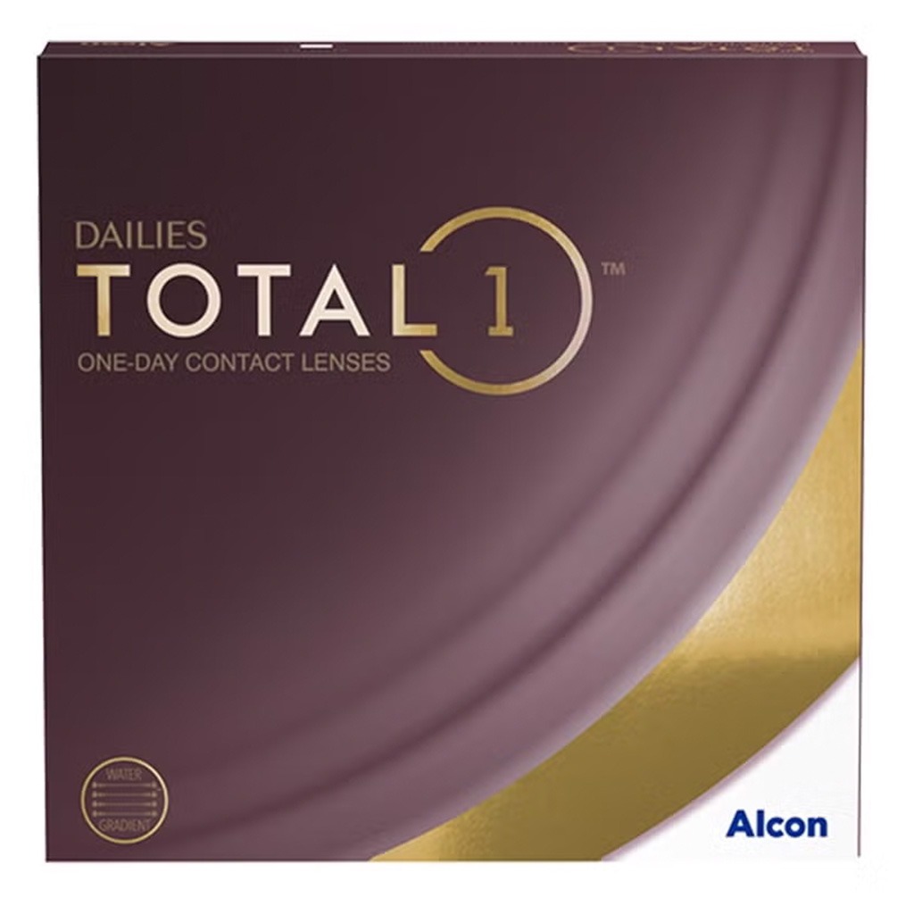 Alcon Dailies Total1 One Day Clear Contact Lenses, Base Curve 8.5, Pack of 90's