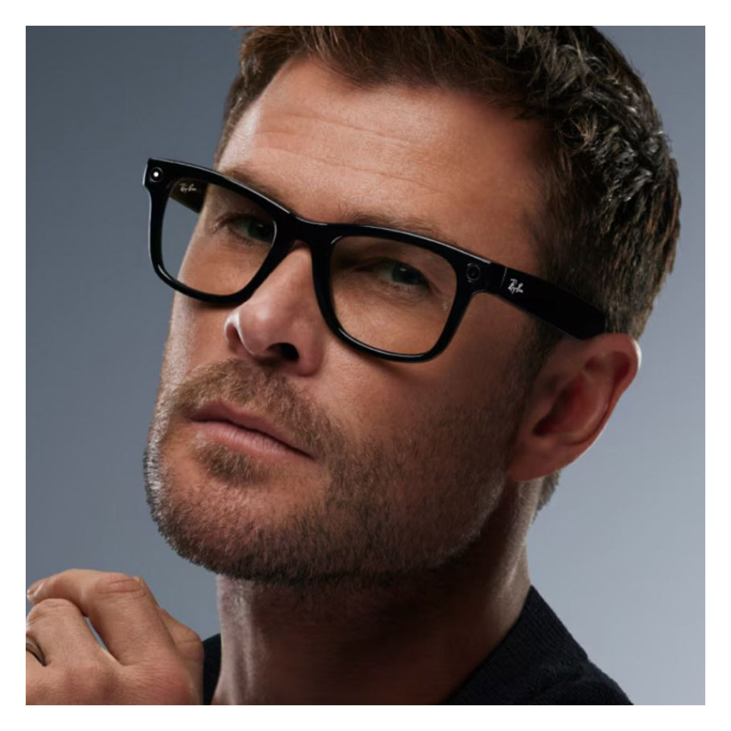 Ray Ban Meta Wayfarer Sunglasses, RW4006 - Clear 