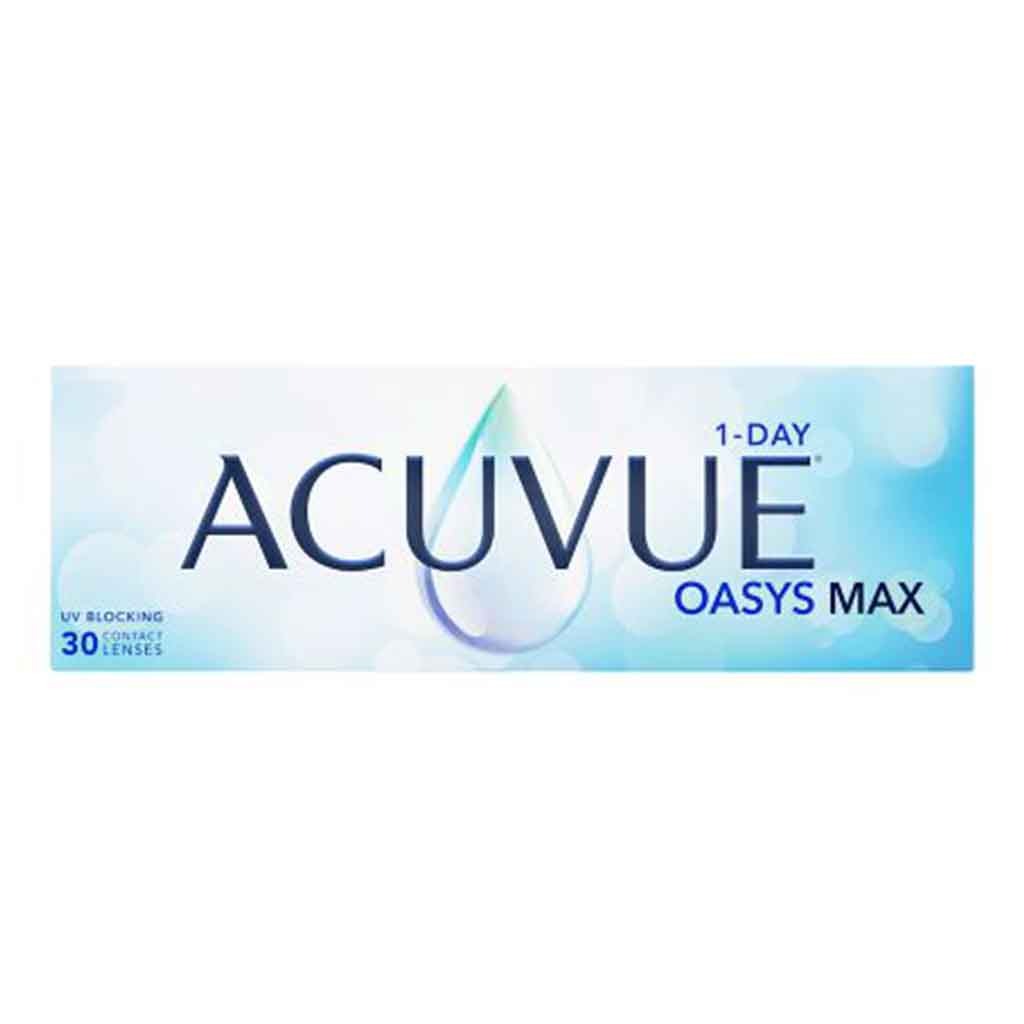 Acuvue Oasys Max 1-Day Clear Contact Lenses, Base Curve 8.5, Pack of 30's