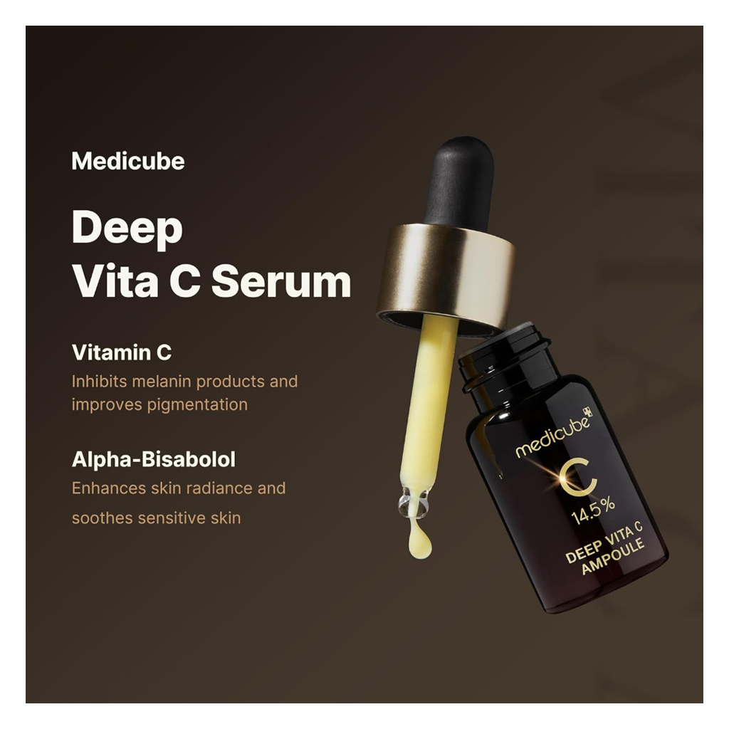Medicube Deep Vita C 14.5% Ampoule For Skin Brightening 10ml, Pack of 3’s
