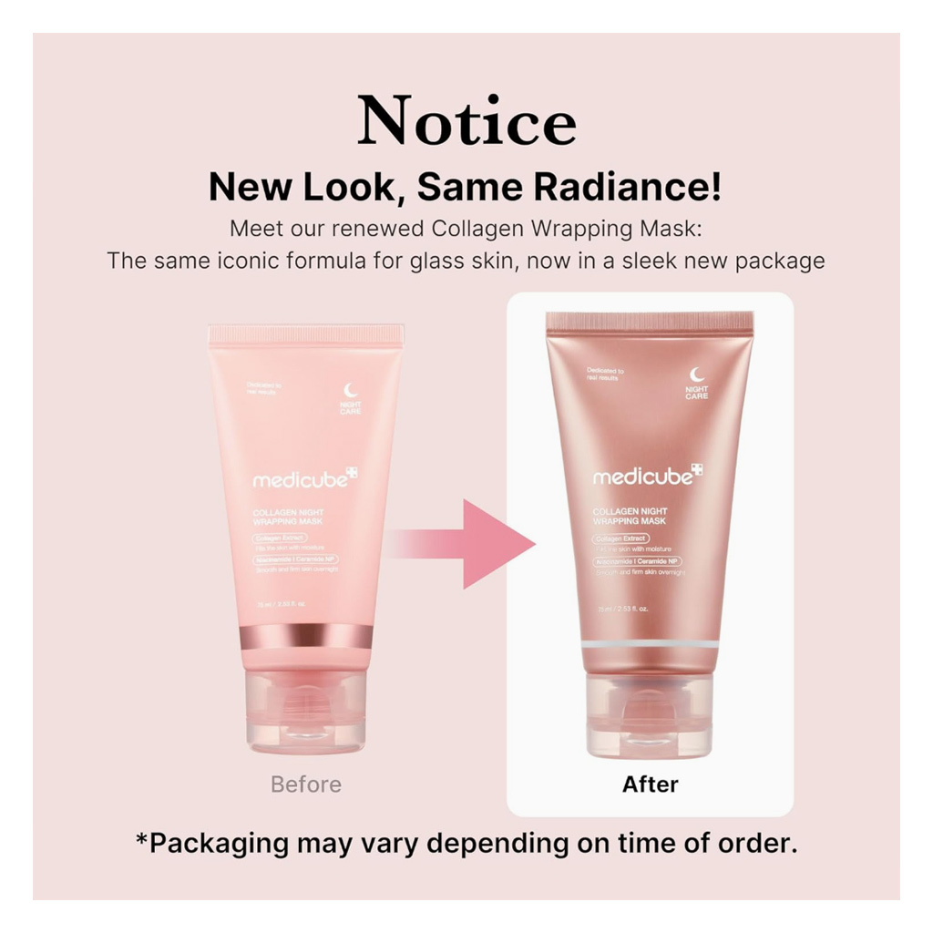 Medicube Collagen Night Wrapping Peel Off Face Mask With Niacinamide & Ceramides 75ml