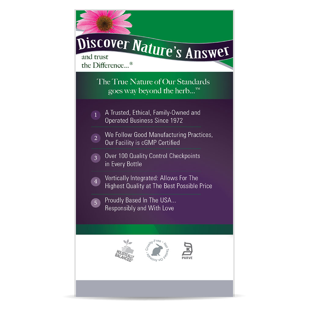 Nature's Answer Echinacea Herb 1200 mg Vegan Capsules For Antioxidant & Immunity Boost, Pack of 90's