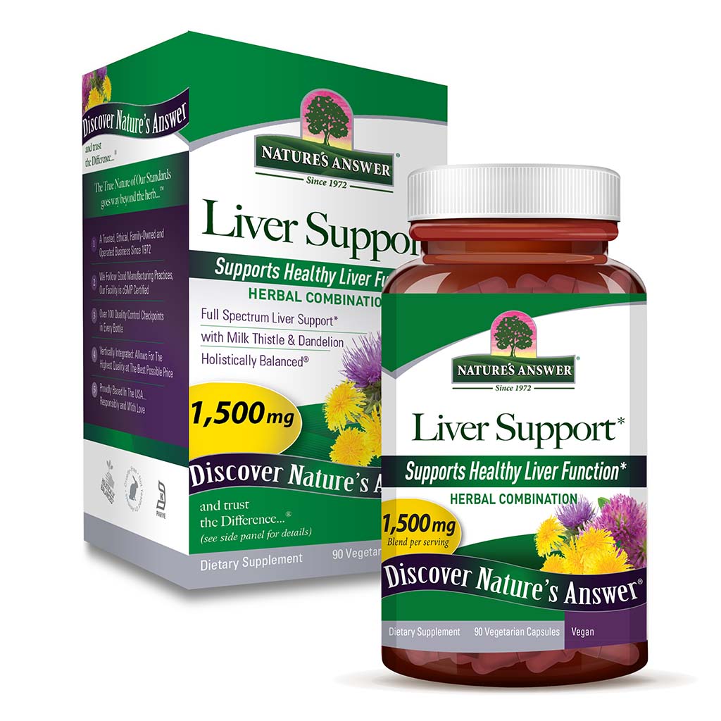 Nature's Answer Liver Support 1500mg Vegetarian Capsules With Silymarin, Pack of 90's