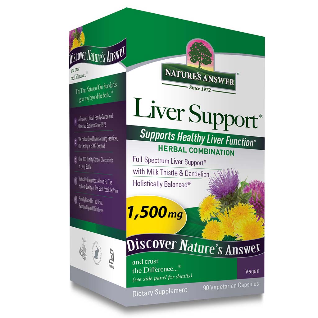 Nature's Answer Liver Support 1500mg Vegetarian Capsules With Silymarin, Pack of 90's