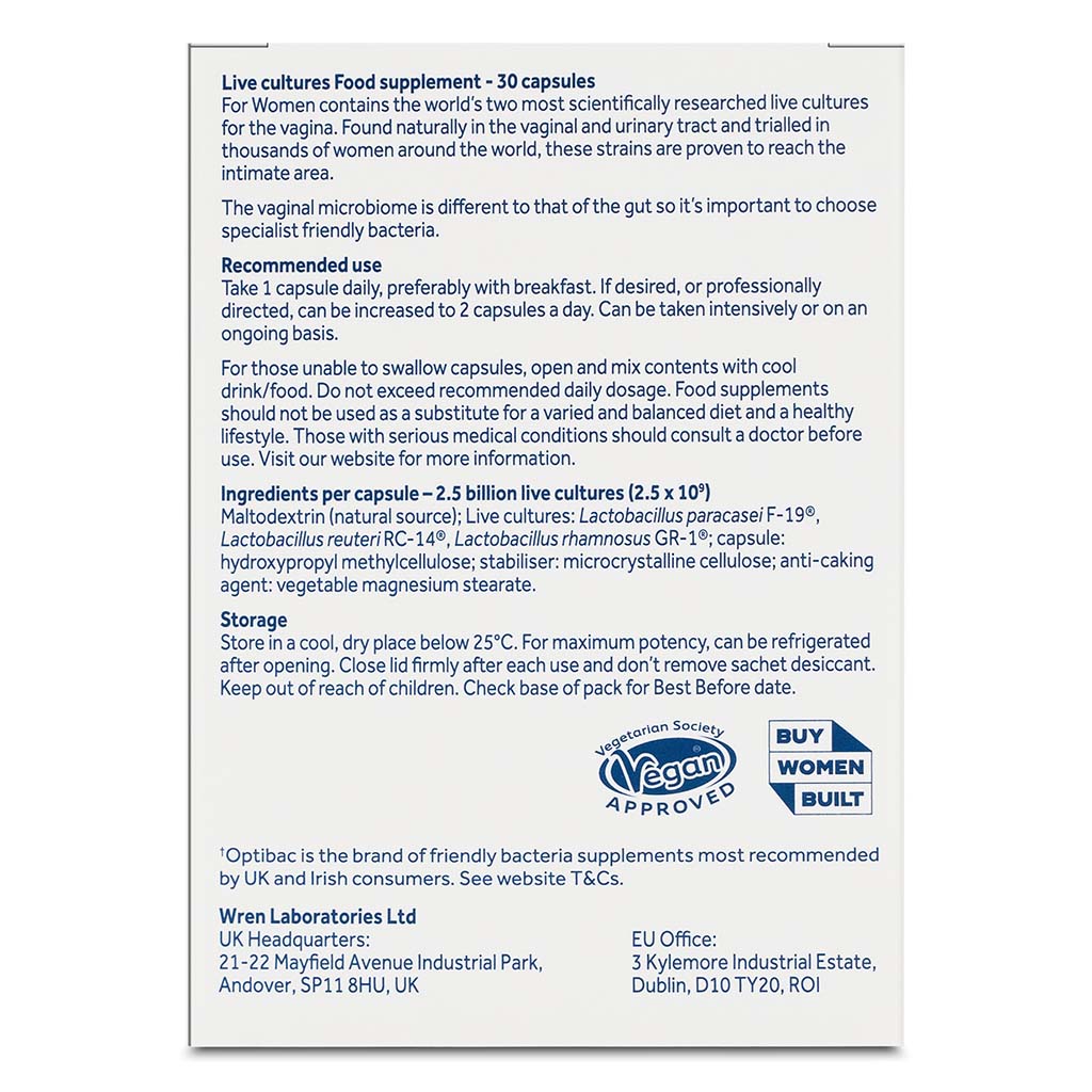 Optibac Probiotics Capsules For Women 30's