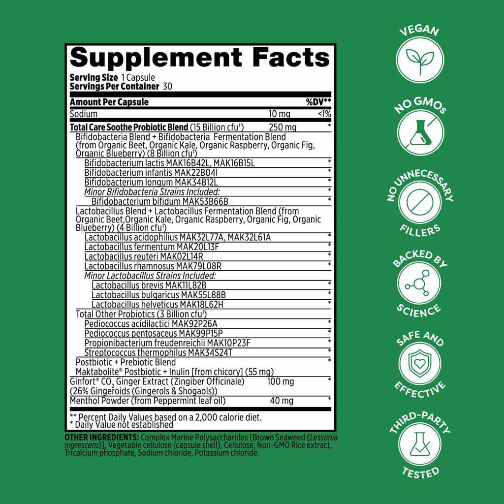 Probulin Total Care Soothe Probiotic Capsules 30's