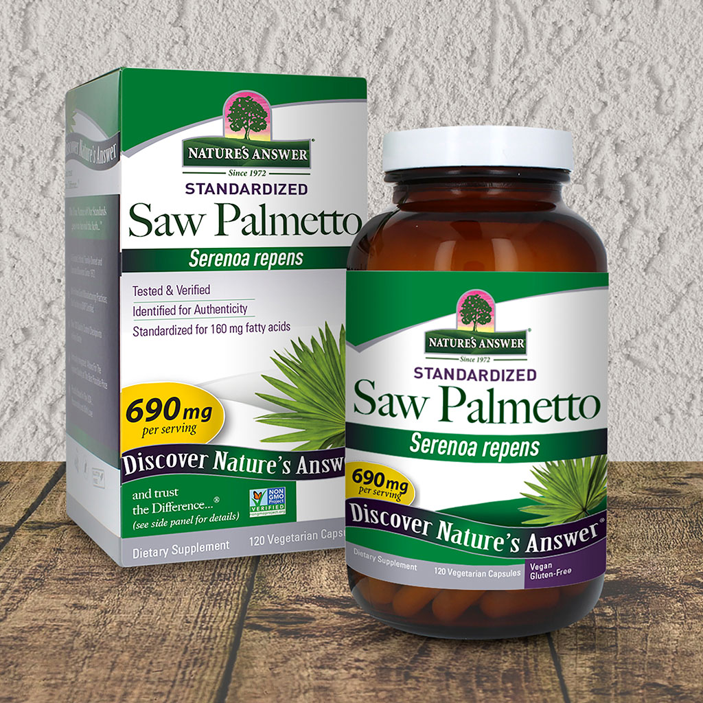 Nature's Answer Saw Palmetto 690mg Vegan Capsules For Prostate Health, Pack of 120's